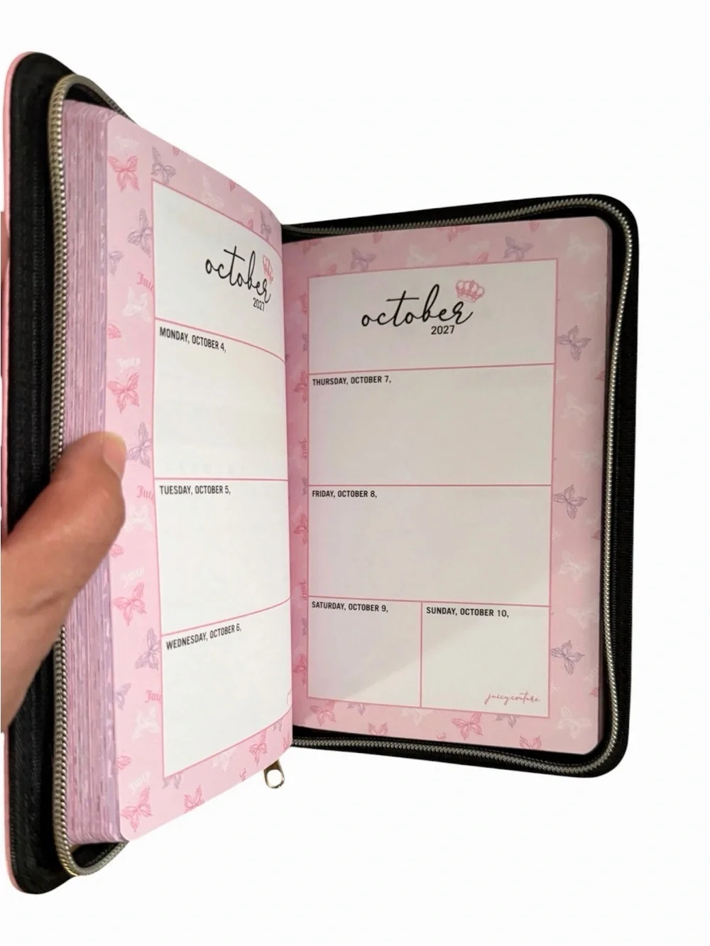 Juicy Couture Pink Leatherette 18-Month Planner & Pen Set (2026–2027)